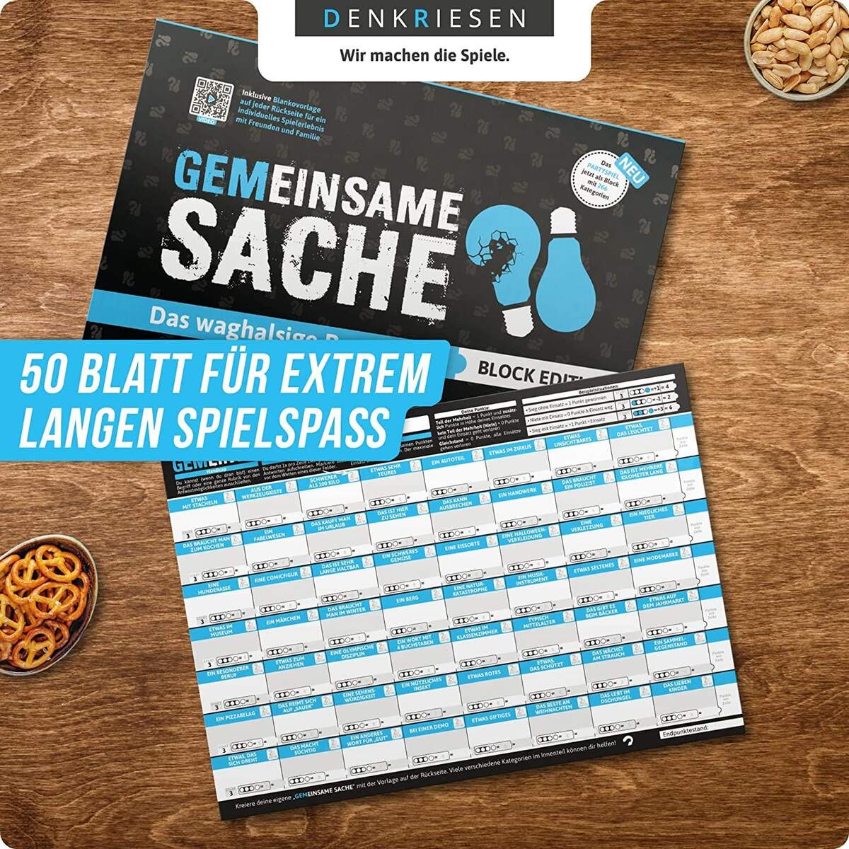 Denkriesen PARTYFIEBER - GEMEINSAME SACHE Block Edition "Das waghalsige Partyspiel"