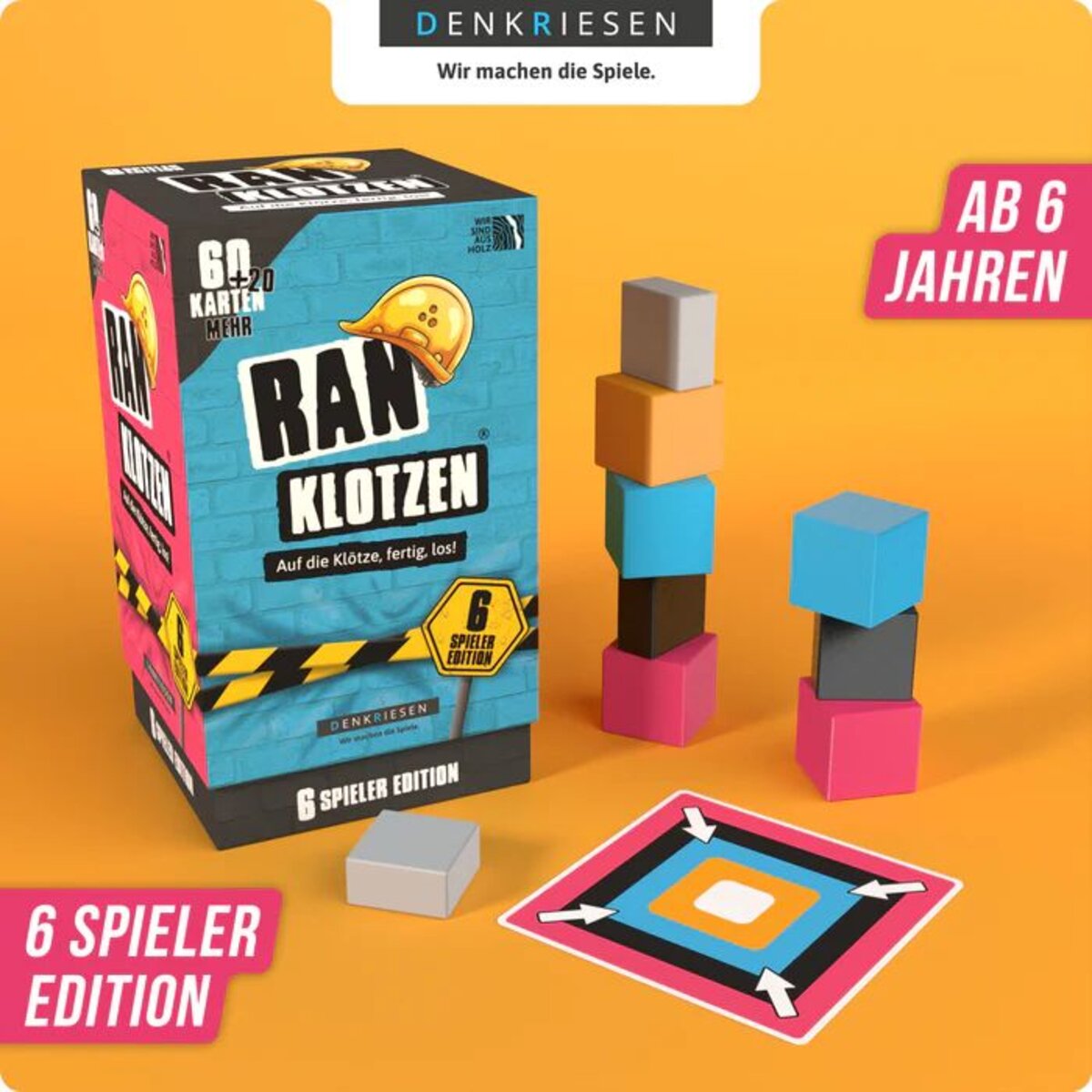 Denkriesen Ranklotzen "Auf die Klötze, fertig, los!" 6 Spieler Edition