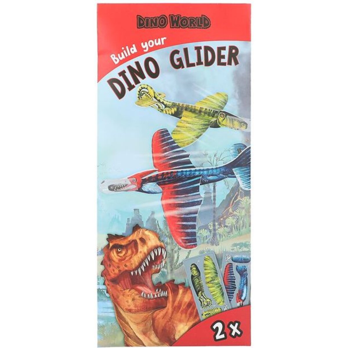 Depesche Dino World Build Your Dino Glider, 1 Stück, 6-fach sortiert