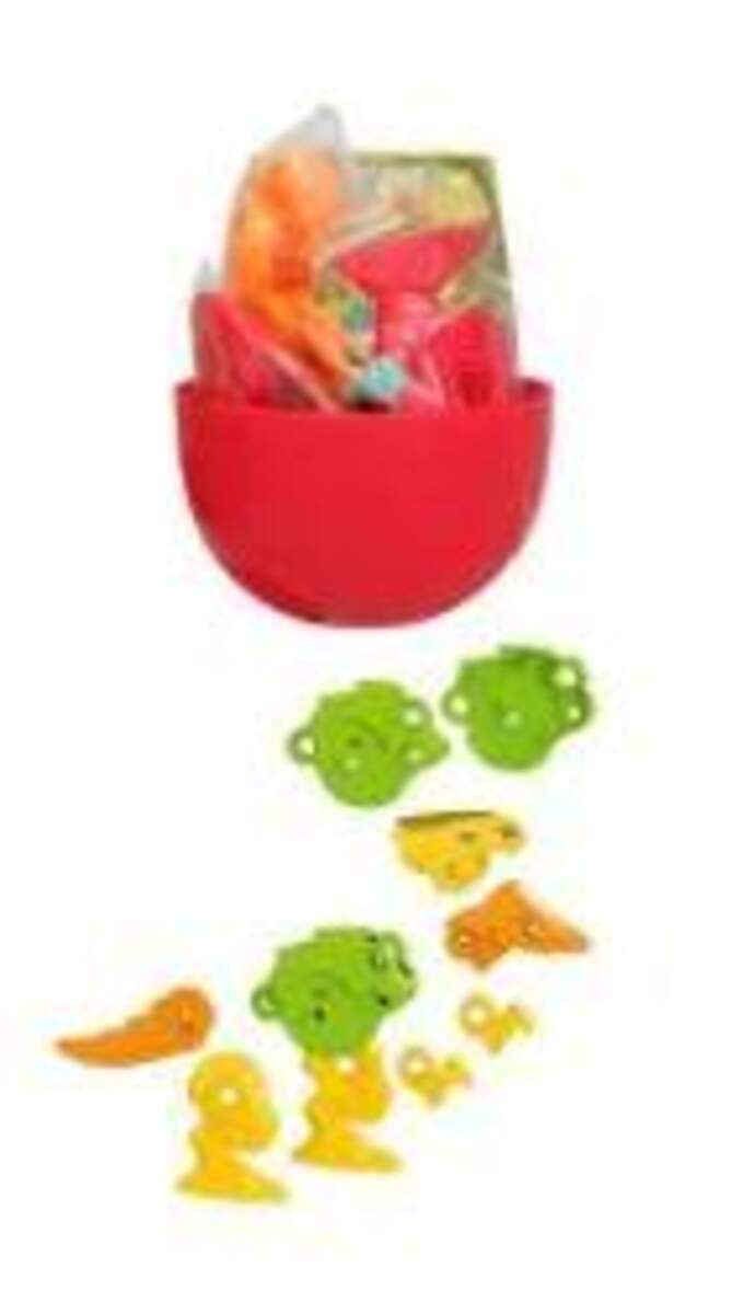 Depesche Dino World Construction Egg, 1 Stück, 5-fach sortiert