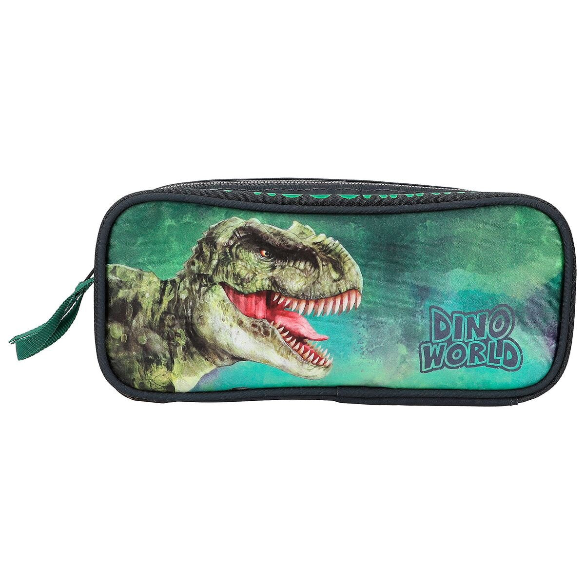 Depesche Dino World Schlampertasche Grau Grün