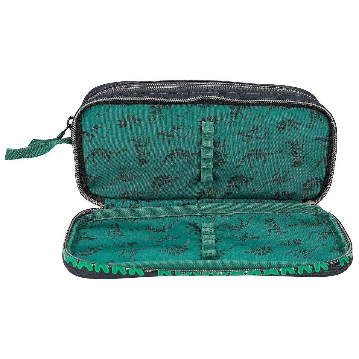 Depesche Dino World Schlampertasche Grau Grün