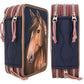 Depesche Miss Melody 3 Fach Federtasche Mit Stepp NIGHT HORSES
