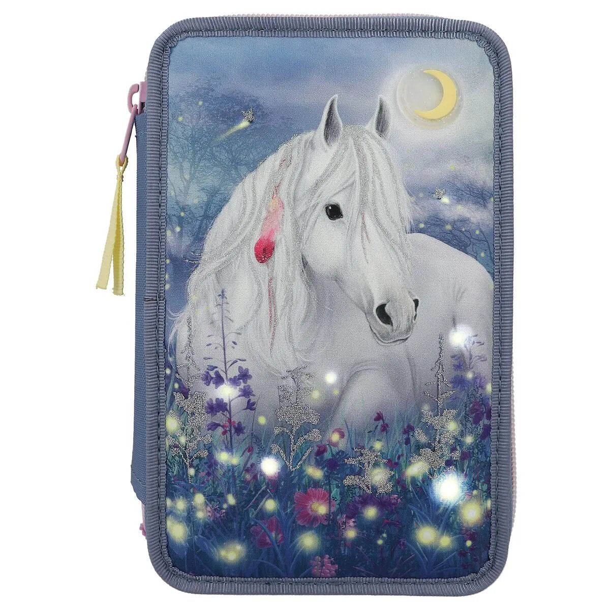 Depesche Miss Melody 3-Fach Federtasche Glühwürmchen LED