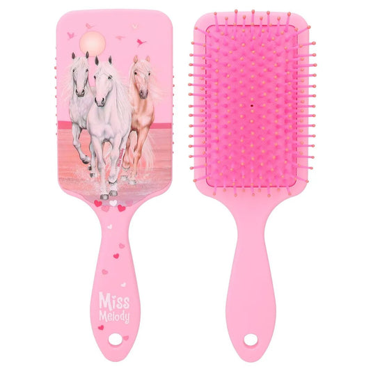 Depesche Miss Melody Haarbürste Rubber Finish, 1 Stück, 3-fach sortiert