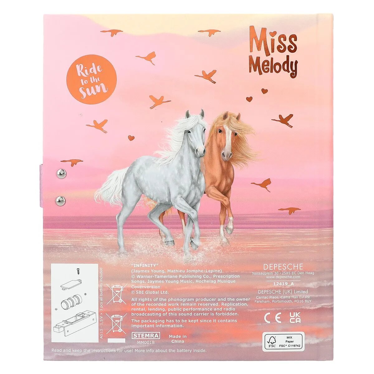 Depesche Miss Melody Tagebuch mit Code und Sound, Motiv 2 SUNDOWN