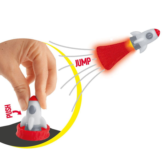 Depesche Monster Cars Jumping Rocket mit LED SPACEFUN, 1 Stück, 4-fach sortiert