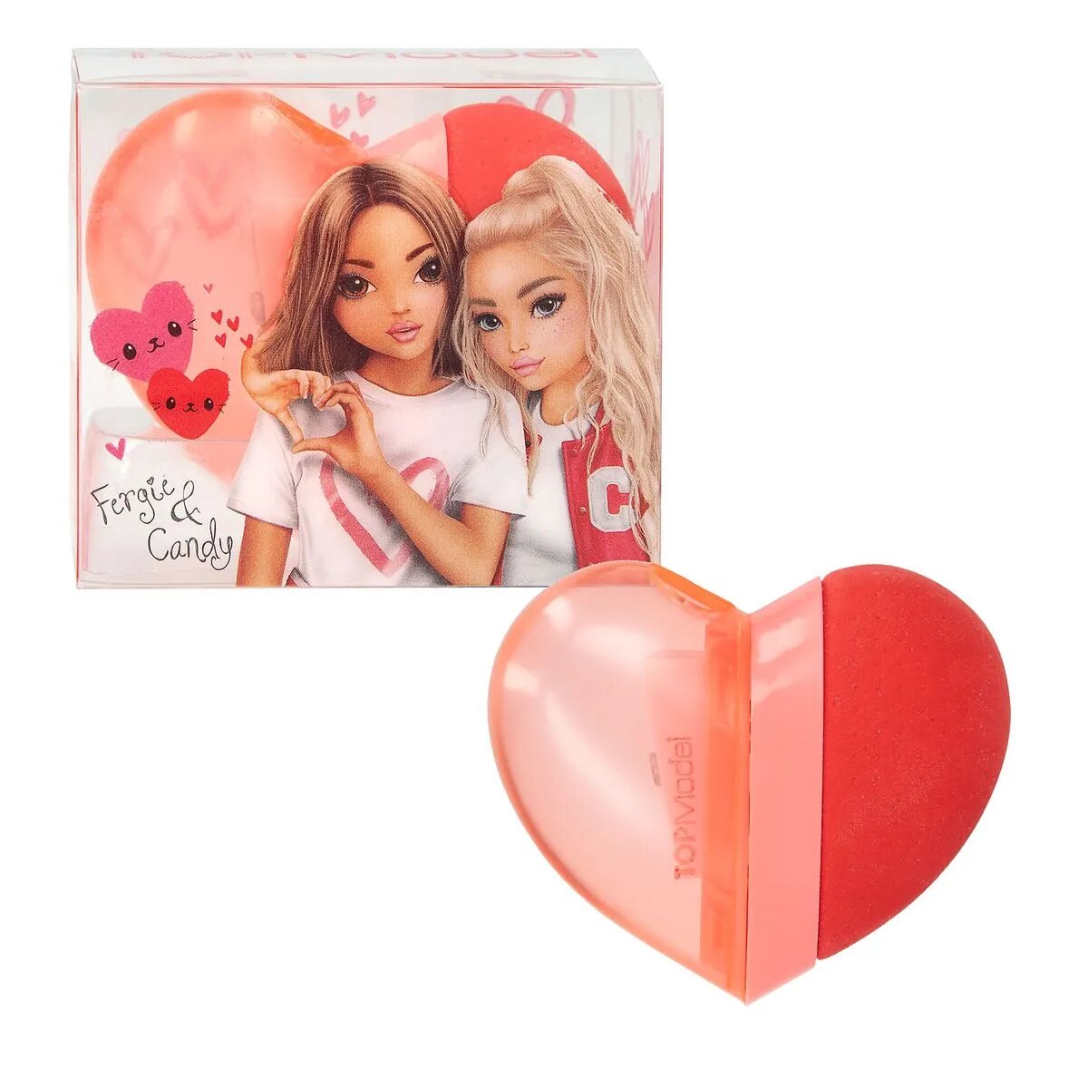 Depesche TOPModel 2in1 Herz Radierer & Anspitzer ONE LOVE, 1 Stück, 3-fach sortiert