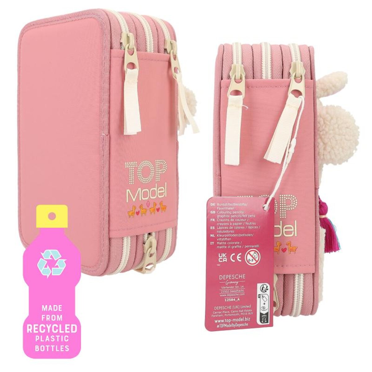 Depesche TOPModel 3-Fach Federtasche COSY mit Applikation