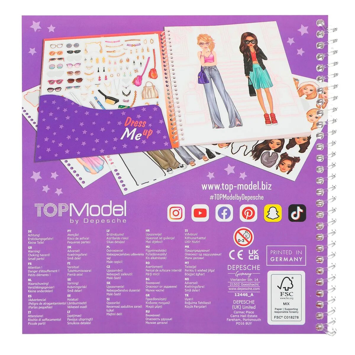 Depesche TOPModel Dress Me Up Stickerbuch