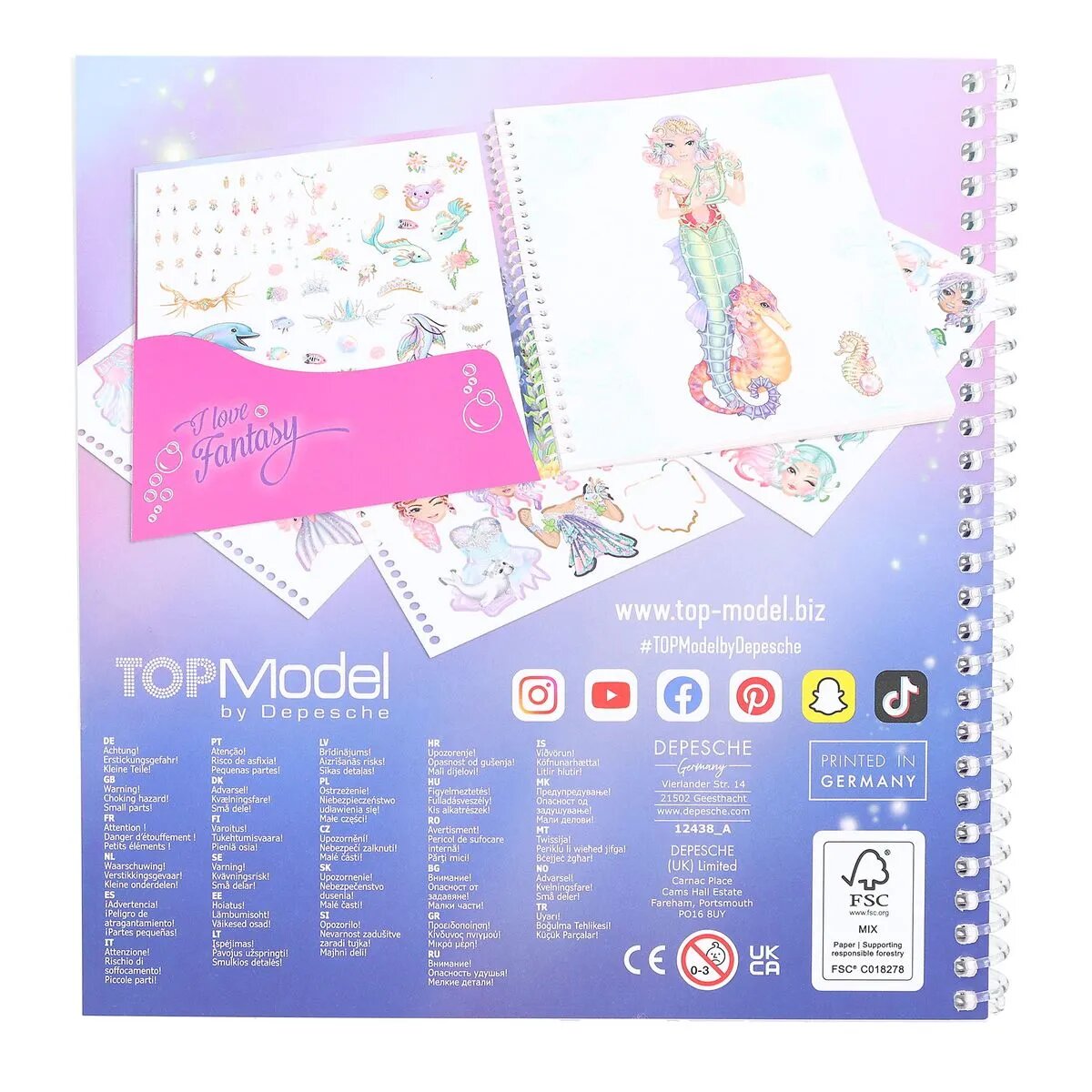 Depesche TOPModel Dress Me Up Stickerbuch MERMAID