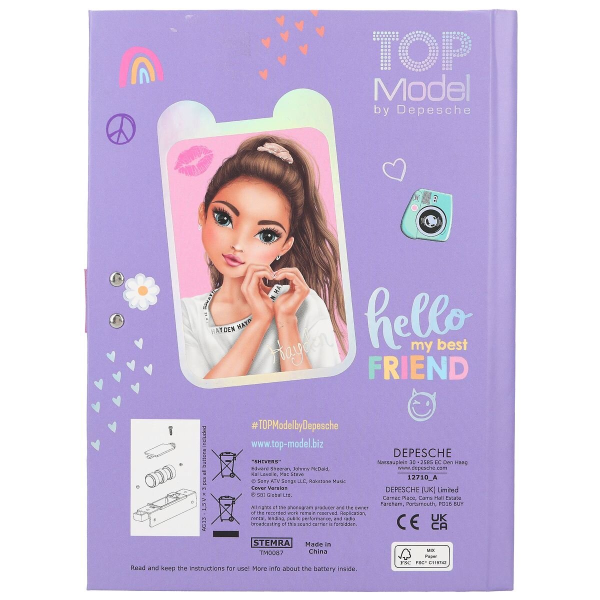 Depesche TOPModel Geheimcode Tagebuch mit Sound SNAP SHOTS
