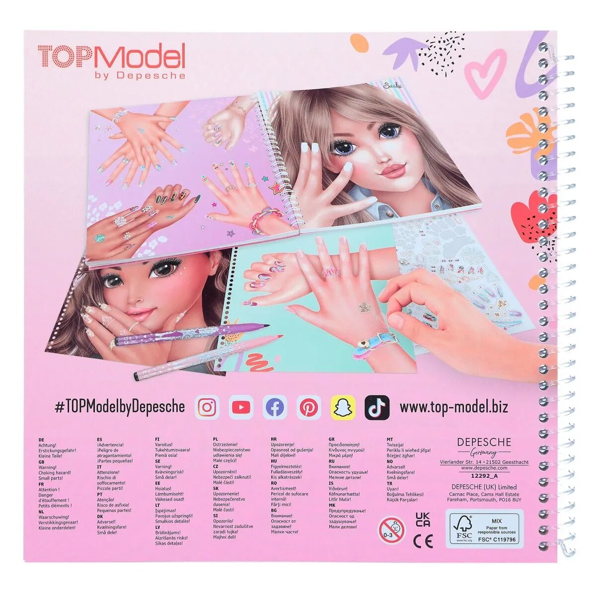 Depesche TOPModel Hand Designer Malbuch