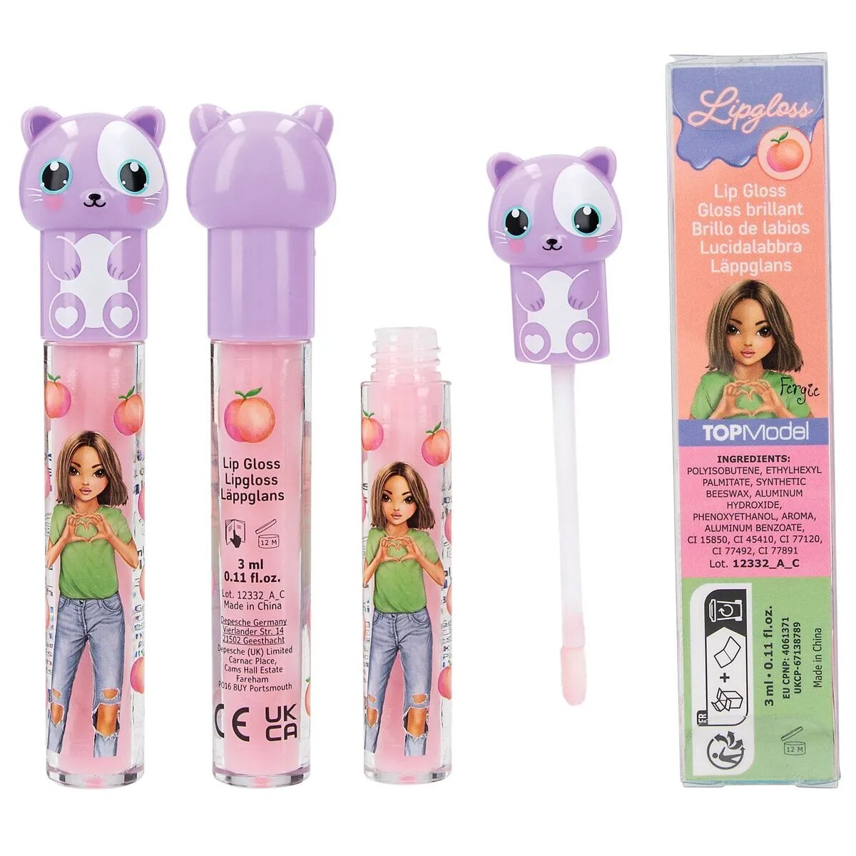 Depesche TOPModel Lipgloss Figürlich BEAUTY and ME, 1 Stück, 3-fach sortiert