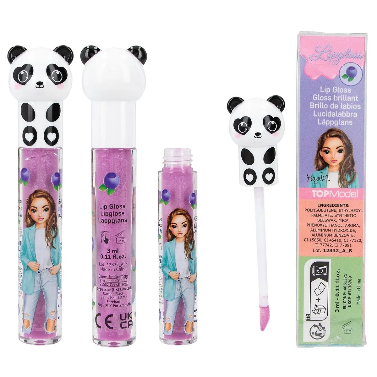 Depesche TOPModel Lipgloss Figürlich BEAUTY and ME, 1 Stück, 3-fach sortiert