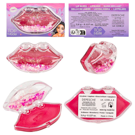 Depesche TOPModel Lipgloss Lippen BEAUTY and ME, 1 Packung, 2-fach sortiert