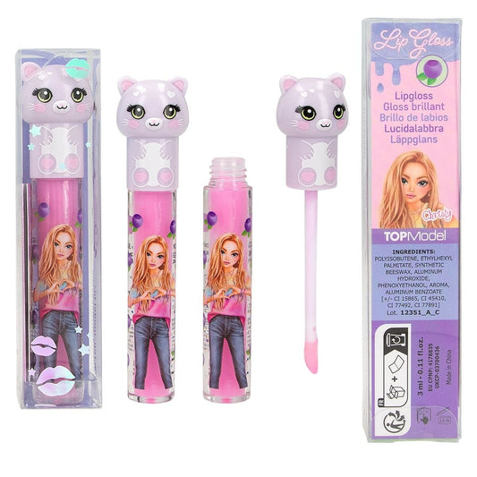 Depesche TOPModel Lipgloss Tier BEAUTY and ME, 1 Stück, 3-fach sortiert