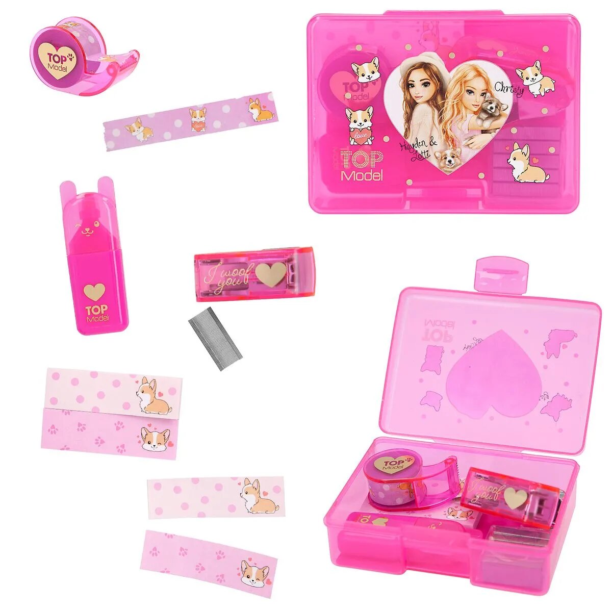 Depesche TOPModel Schreibtisch Set CORGI, 1 Set, 2-fach sortiert