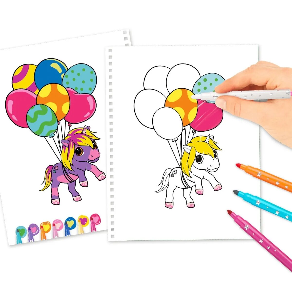 Depesche Ylvi Malbuch mit Stifte-Set