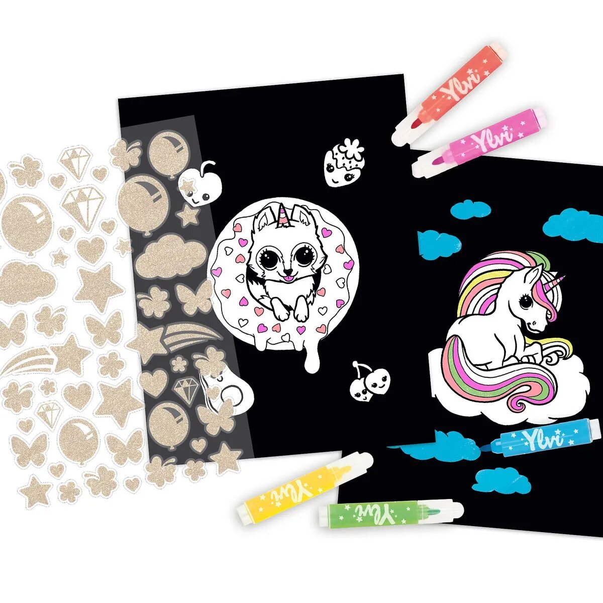 Depesche Ylvi Neon-Malbuch-Set