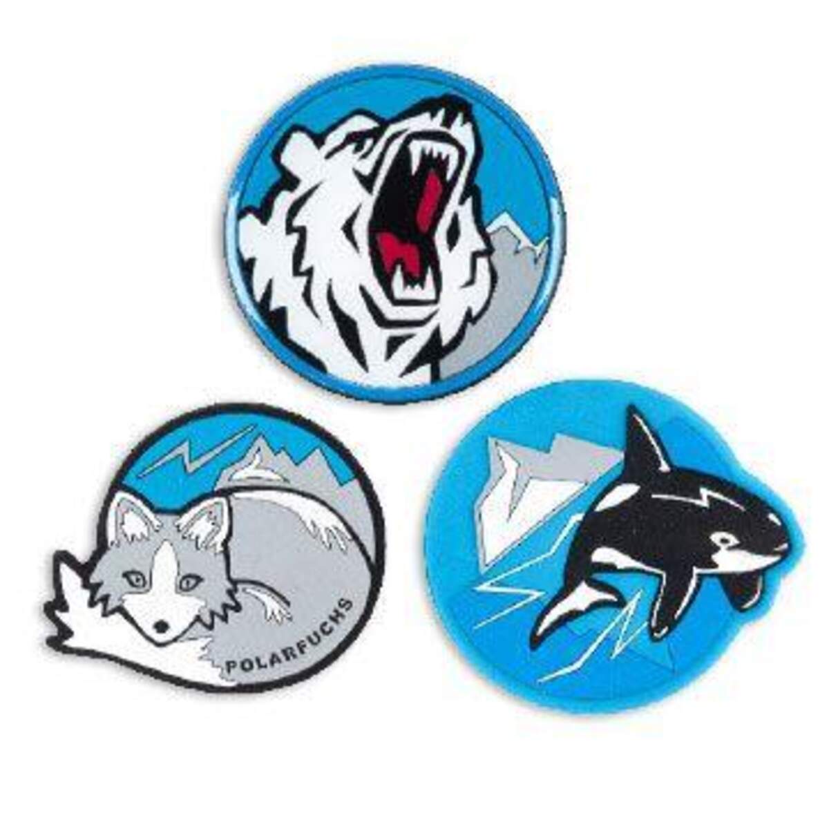 DerDieDas Wechselbuttons 3-tlg. Polar