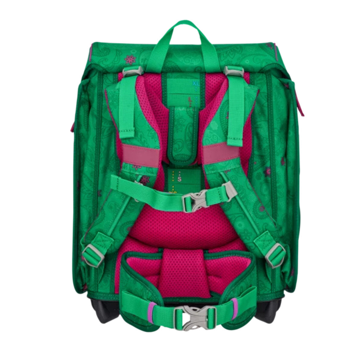 DerDieDas ErgoFlex MAX Schulranzen-Set Exklusiv LED Paisley Green