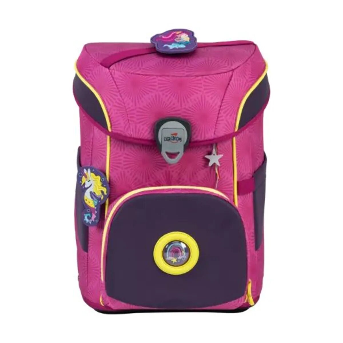 DerDieDas Schulranzen-Set ErgoFlex Easy Exklusiv Superflash Pink Mermaid, 5-teilig
