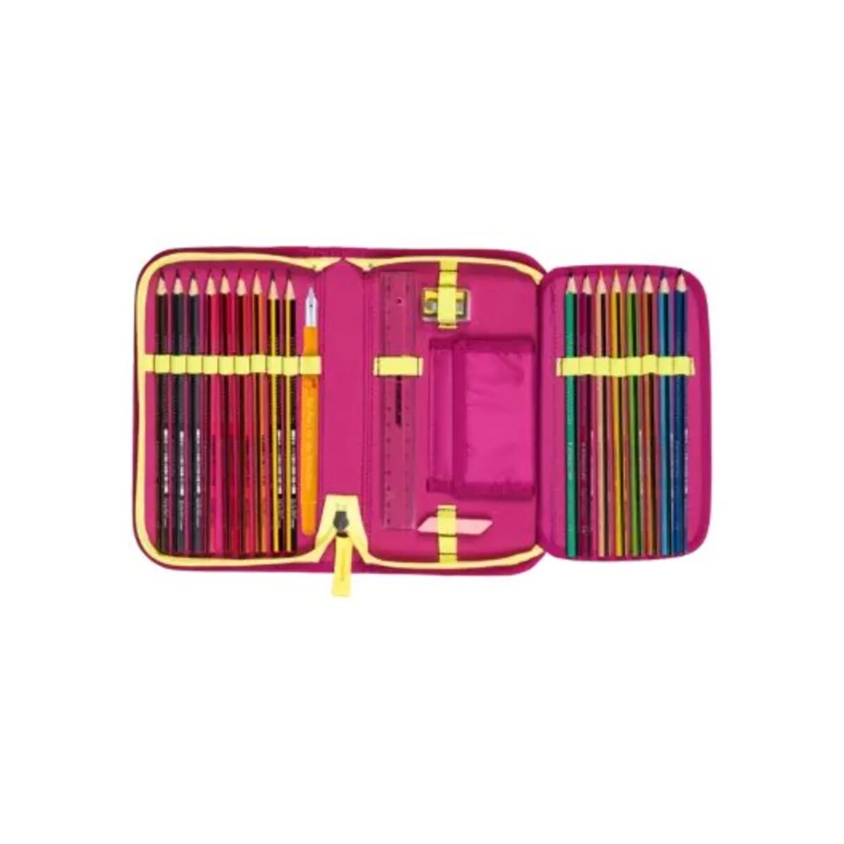 DerDieDas Schulranzen-Set ErgoFlex Easy Exklusiv Superflash Pink Mermaid, 5-teilig