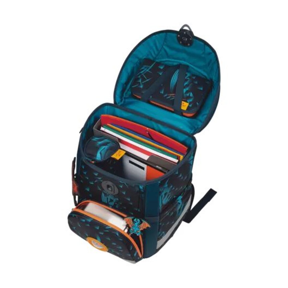 DerDieDas Schulranzen-Set ErgoFlex Easy Exklusiv LED Dragon Moon