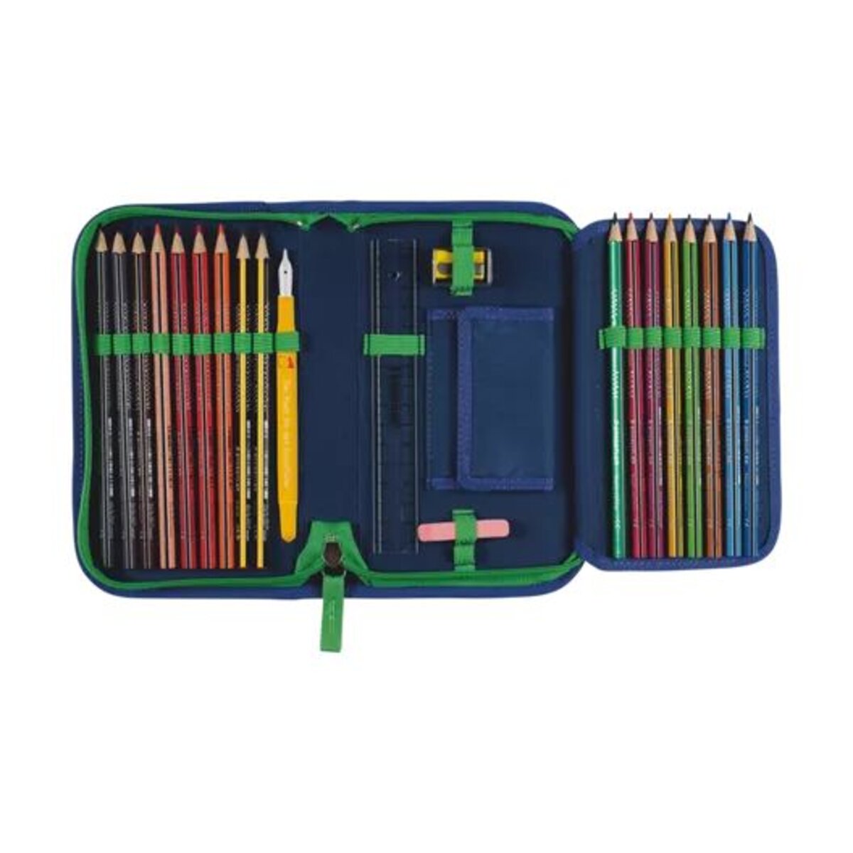 DerDieDas Schulrucksack-Set ErgoFlex Exklusiv Superflash Water Splash, 5-teilig