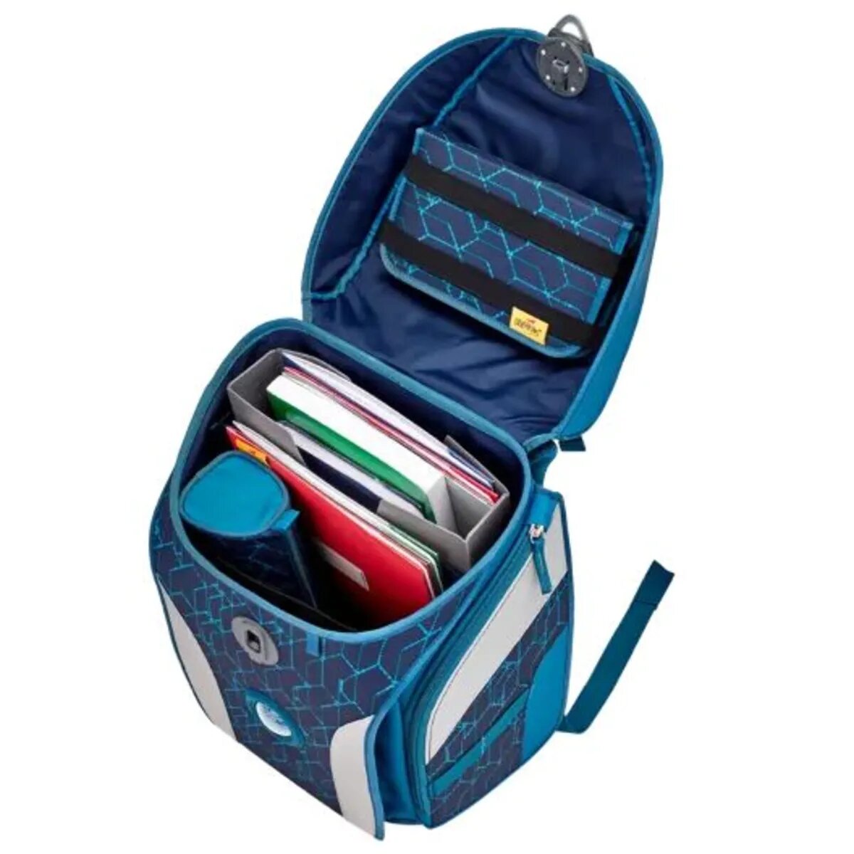 DerDieDas Schulranzen-Set Ergoflex Max Blue Speed, 5-teilig