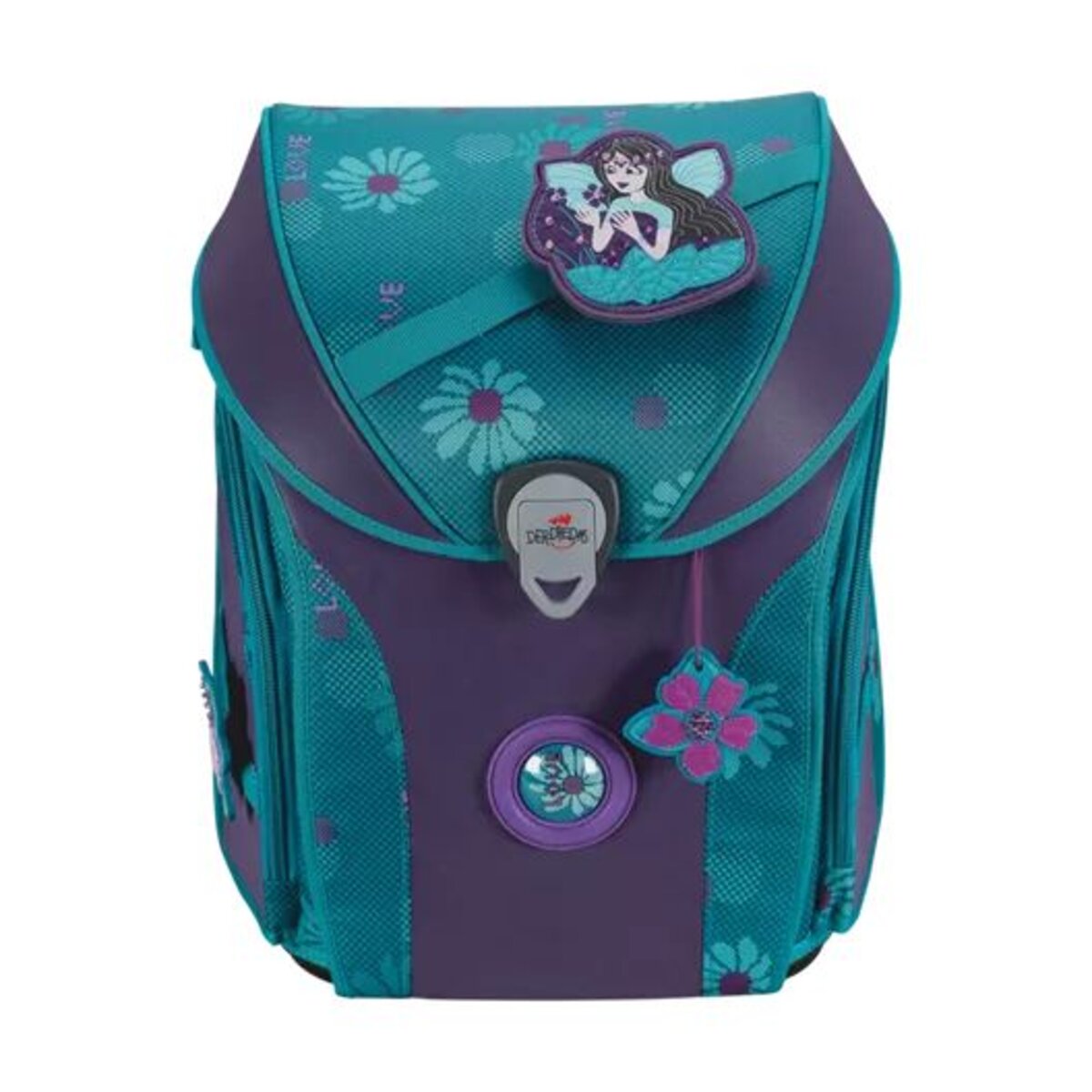 DerDieDas Schulranzen-Set ErgoFlex MAX Exklusiv Superflash Fairy Flower