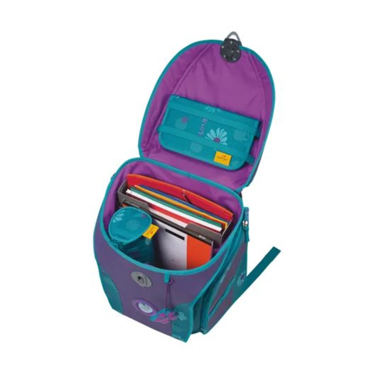 DerDieDas Schulranzen-Set ErgoFlex MAX Exklusiv Superflash Fairy Flower