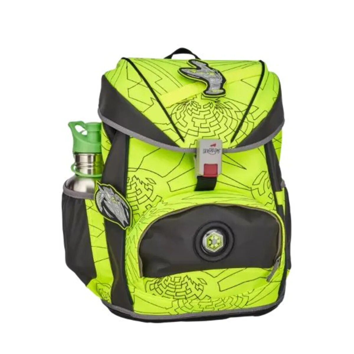 DerDieDas Schulranzen-Set ErgoFlex "Superflash" Neon Fighter, 5-teilig
