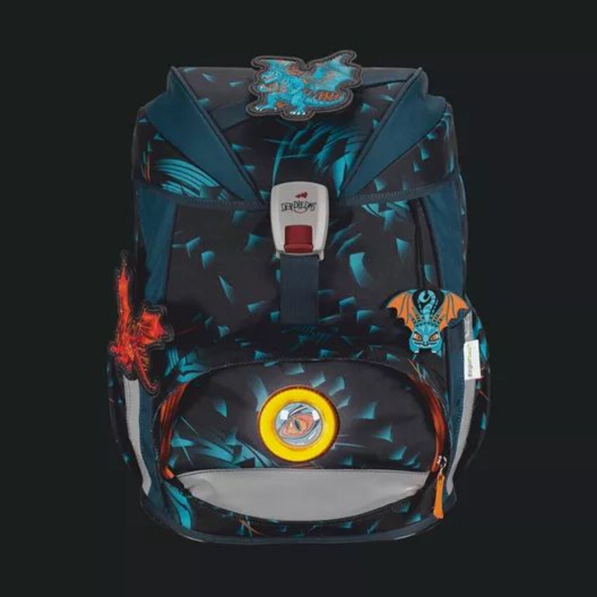 DerDieDas Schulrucksack-Set ErgoFlex Exklusiv LED Dragon Moon