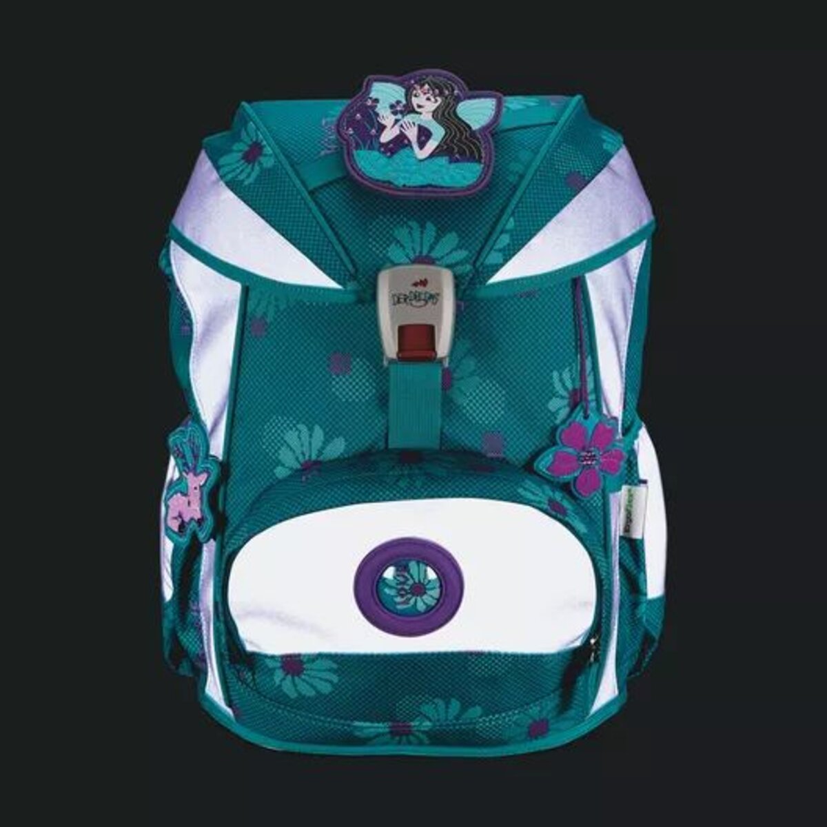 DerDieDas Schulrucksack-Set ErgoFlex Exklusiv Superflash Fairy Flower