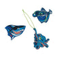 DerDieDas Wechselbuttons Water Splash, 3-teilig