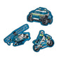 DerDiesDas Schulranzen-Set Ergoflex Superlight Blue Speed, 5-teilig