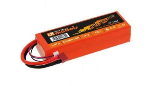 dF Models Lipo 7,4 Volt - 2S 7,4 Volt - 5200mAh - 45C - eckig