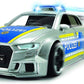 Dickie Toys Audi RS3 Polizeiauto mit Friktion, Licht & Sound, Zubehör, 1:32