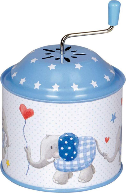 Die Spiegelburg Spieluhrdose Elefant BabyGlück, hellblau