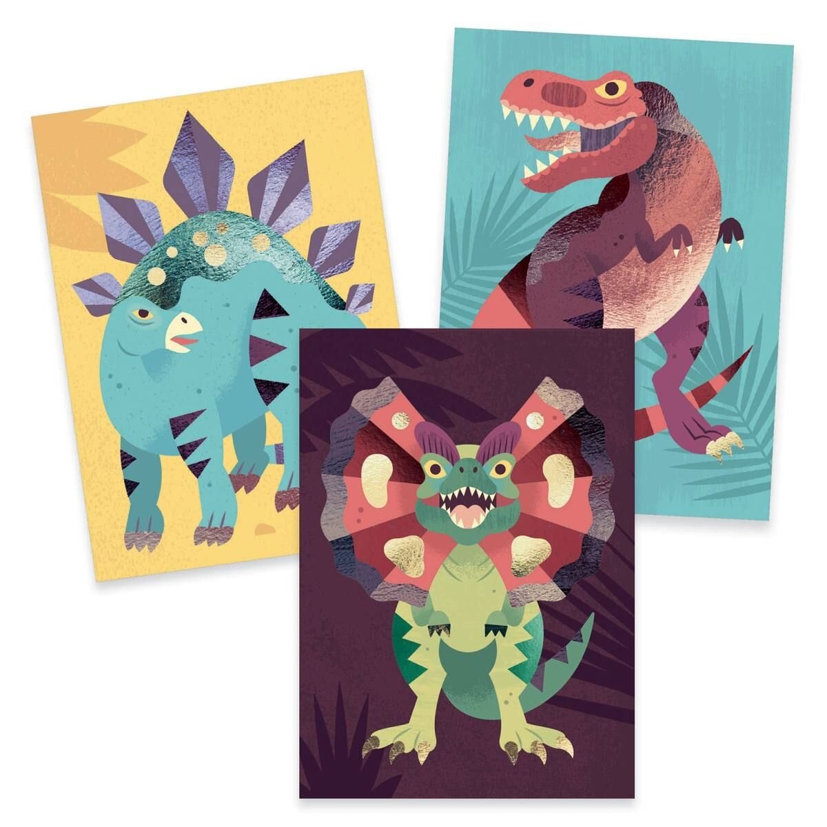 Djeco Metallfolie: Dinosaurier