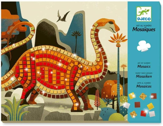 Djeco Mosaike: Metallische Dinosaurier