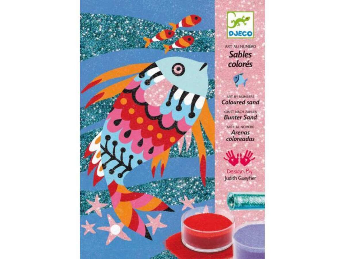 Djeco Sandbild Regenbogen Fische