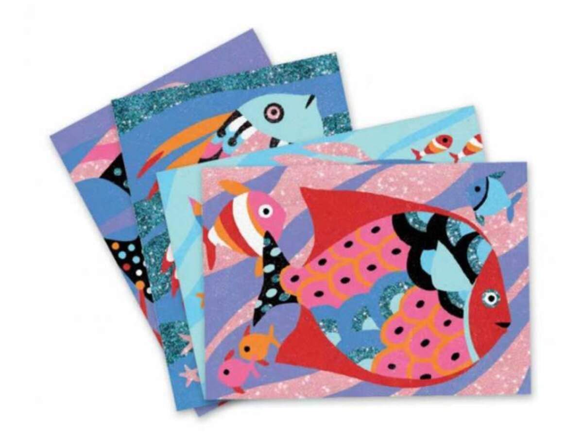 Djeco Sandbild Regenbogen Fische