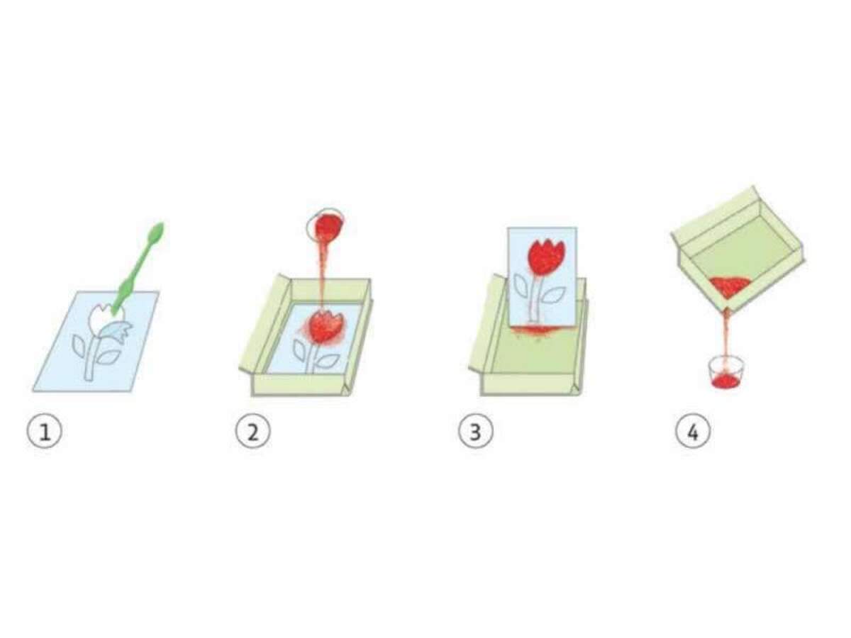 Djeco Sandbild Regenbogen Fische