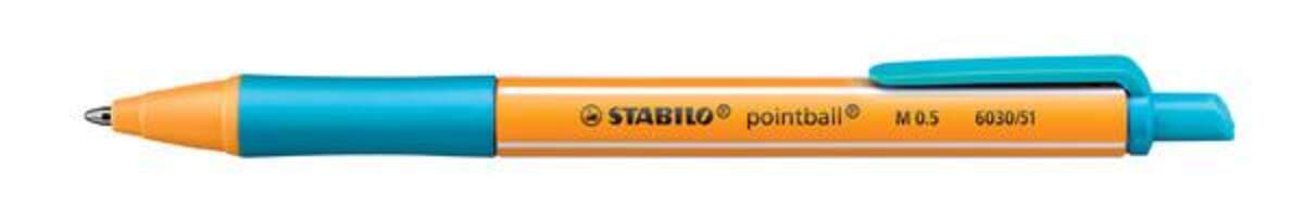 Druck-Kugelschreiber - STABILO pointball - Einzelstift - türkis