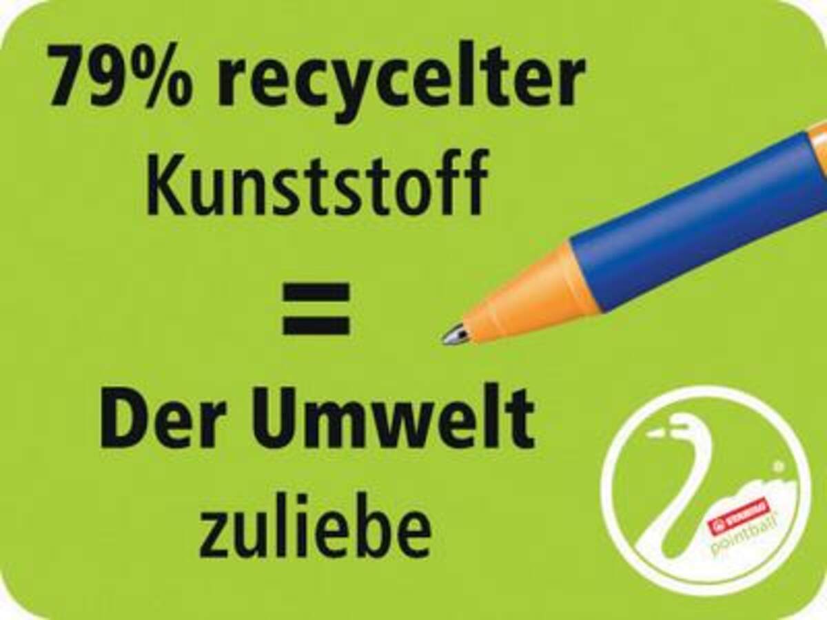 Druck-Kugelschreiber - STABILO pointball - Einzelstift - türkis