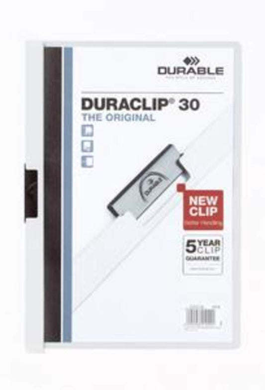 Durable Klemm-Mappe DURACLIP® 30, weiß