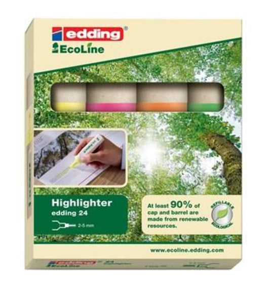 edding 24 EcoLine Textmarker, 2-5 mm 4 Stück